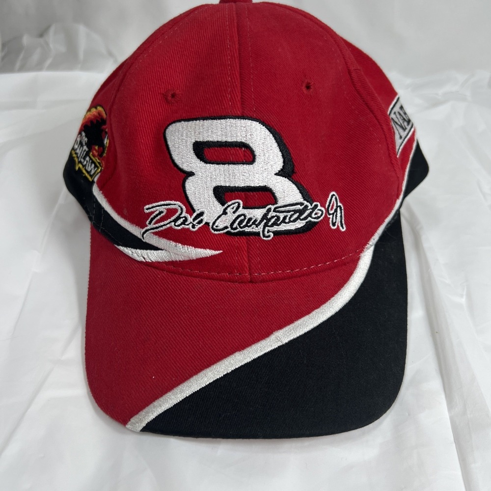 Vintage Dale Earnhardt Jr Hat Cap Red Snapback NASCAR 8 Chase Authentics Mens